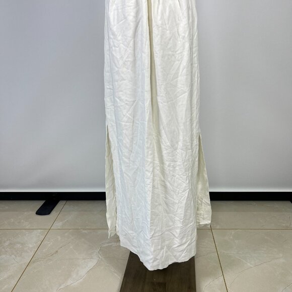 NWOT Farm Rio Linen Blend White Sleeveless Maxi Dress Size S - Picture 10 of 15